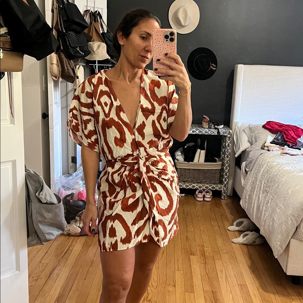 H&M Red and White Mini Dress
